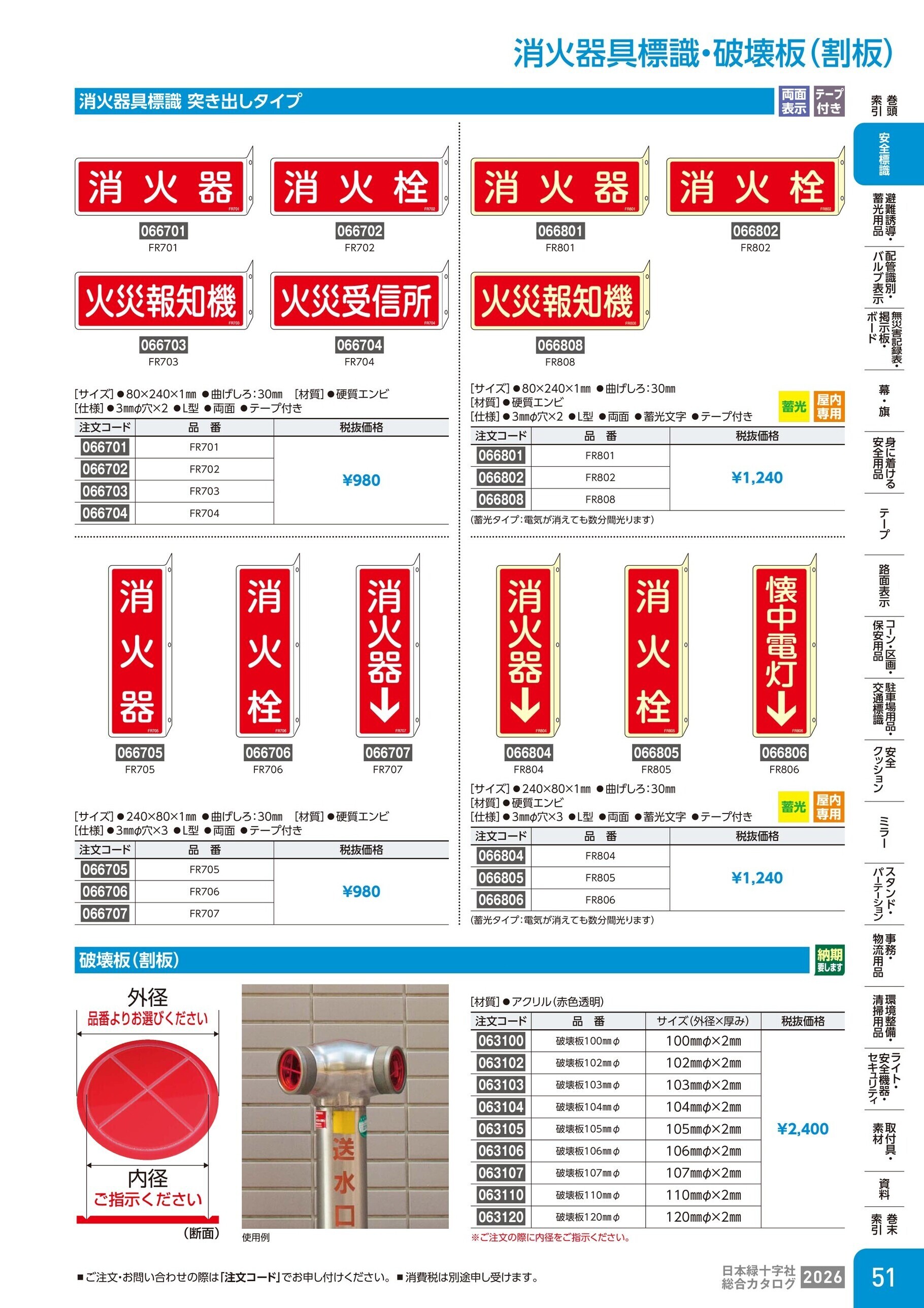 カタログ P.51-安全標識／消火器具標識