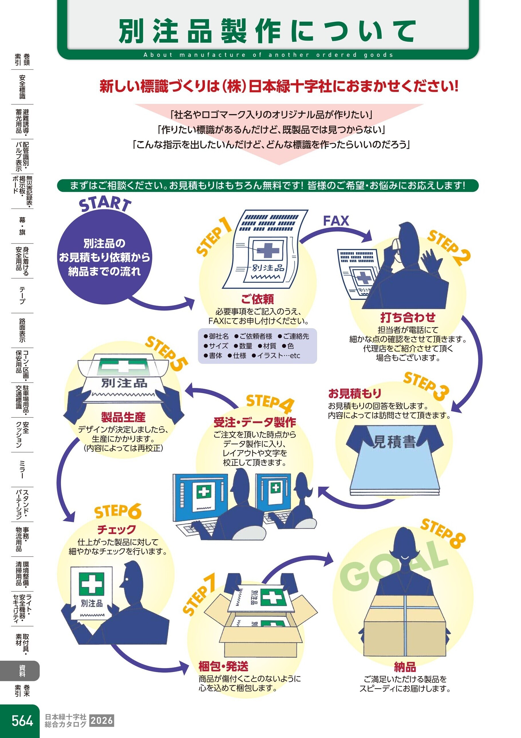 カタログ P.564-資料／別注品製作について