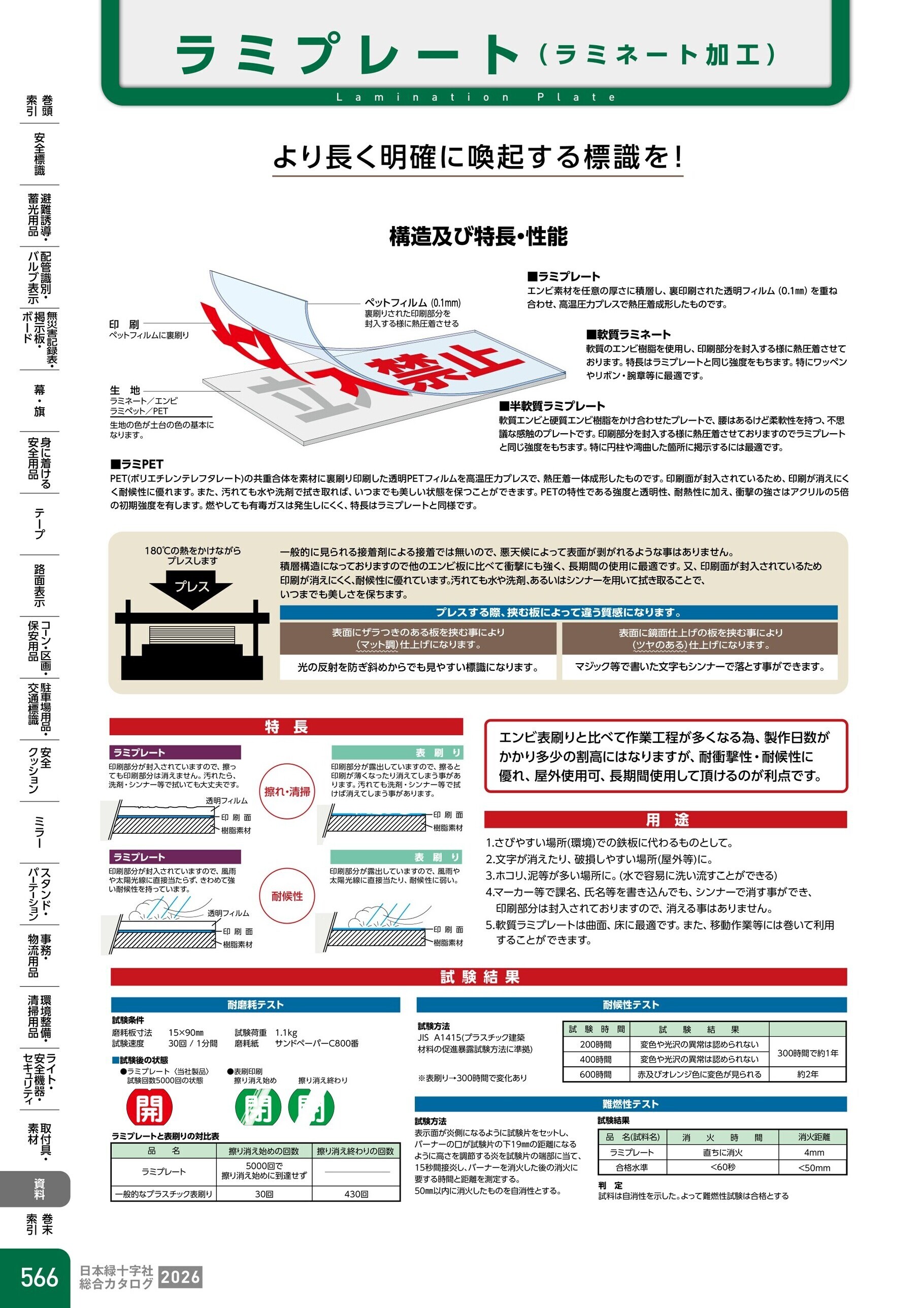 カタログ P.566-資料／ラミプレート(ラミネート加工)