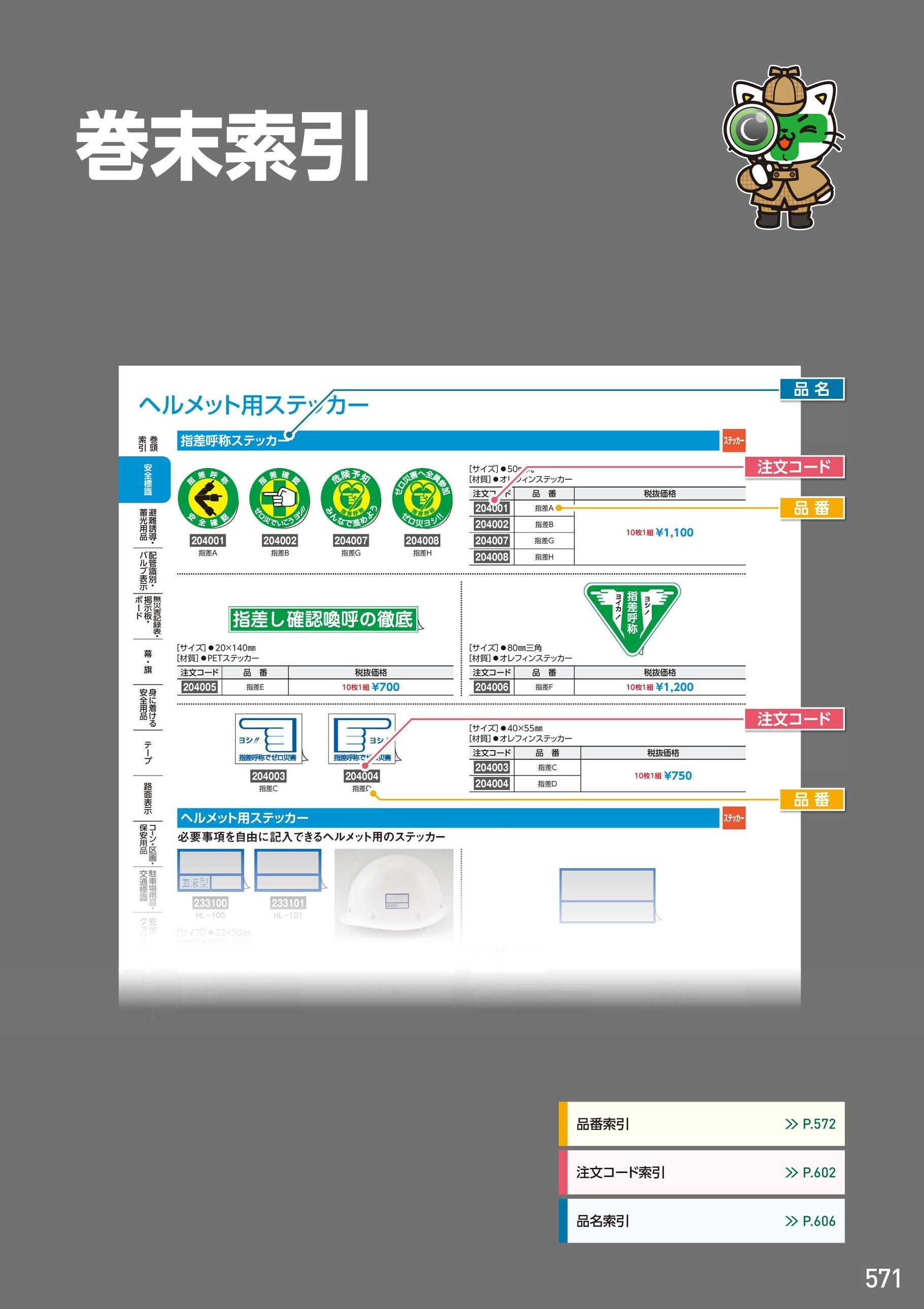 カタログ P.571-巻末索引／巻末索引