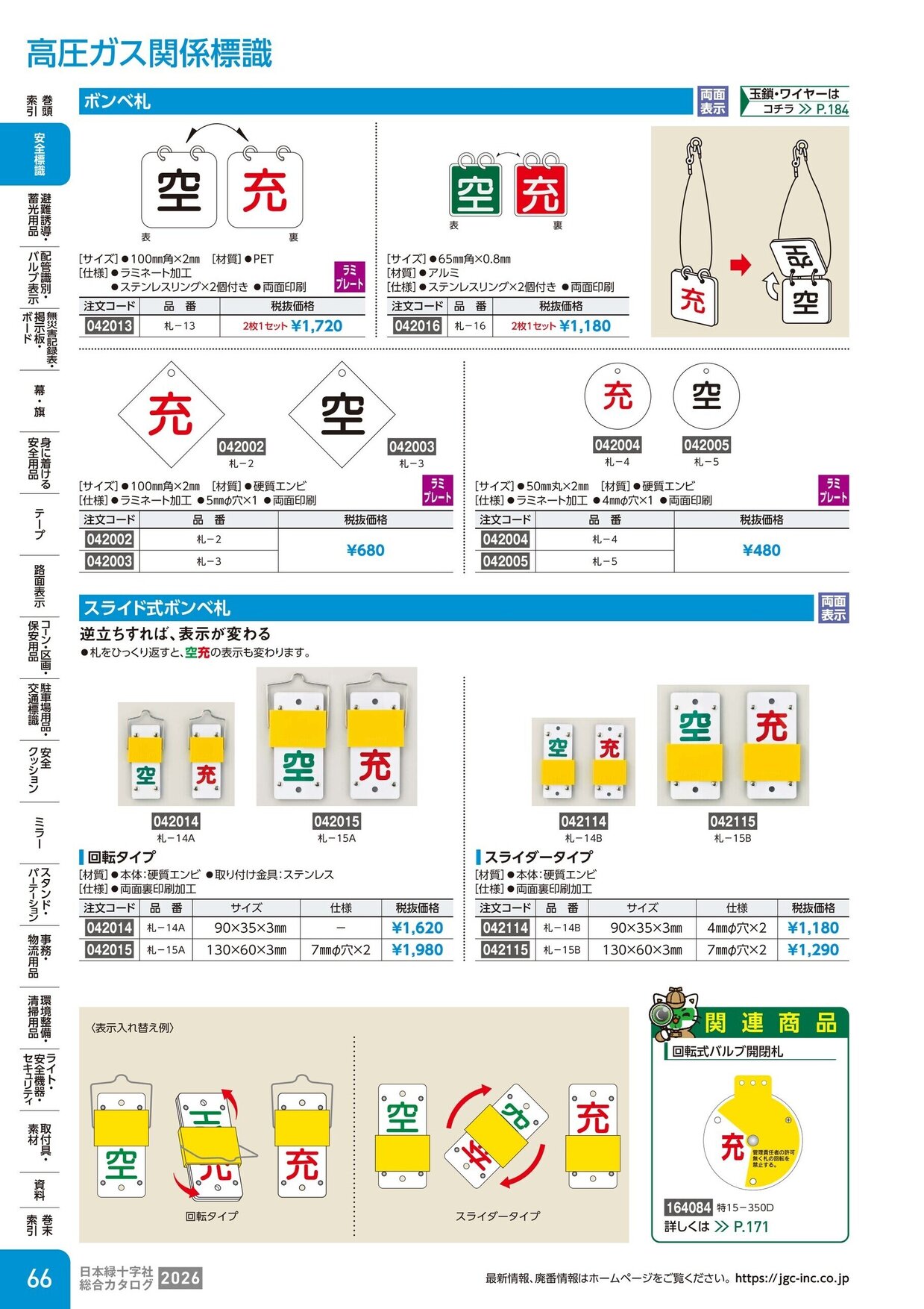 日本緑十字社 安全用品・安全標識総合カタログ 2026 P.66