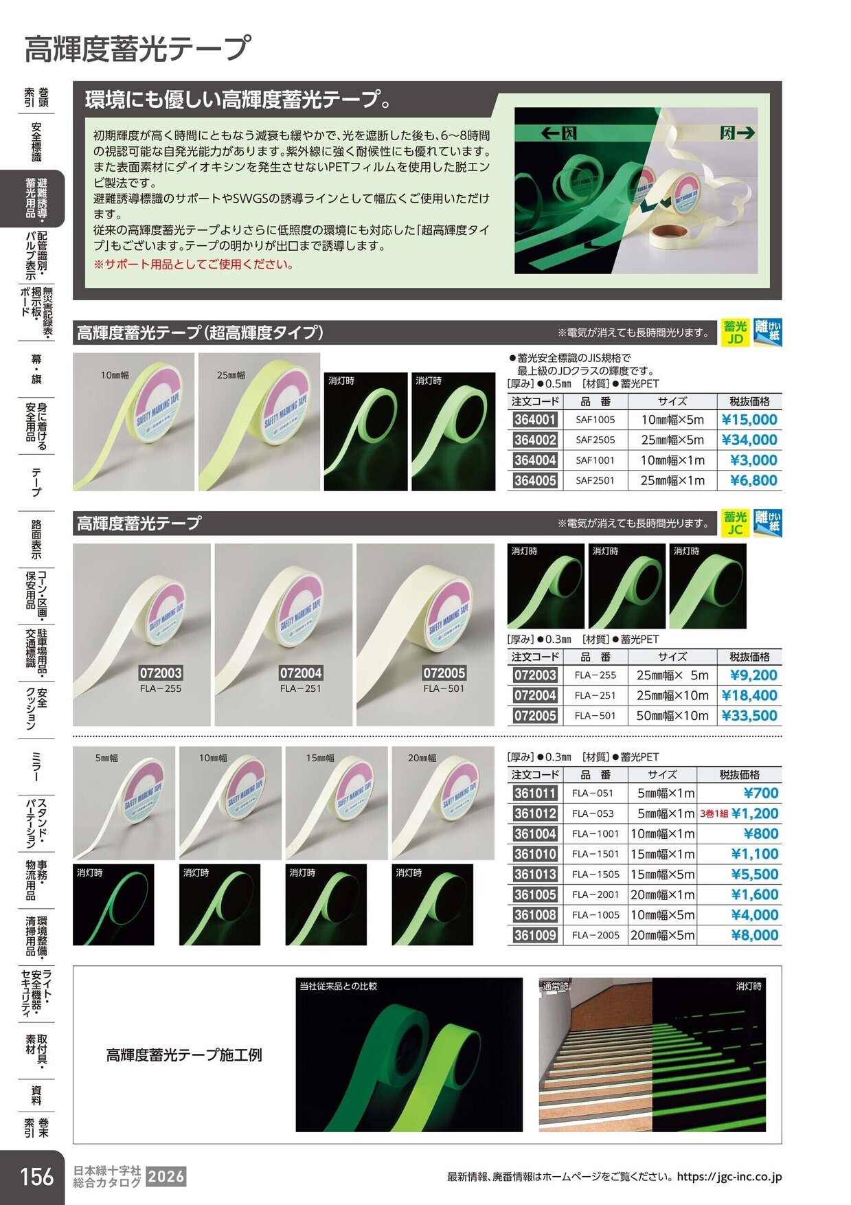 日本緑十字社 安全用品・安全標識総合カタログ 2026 P.156
