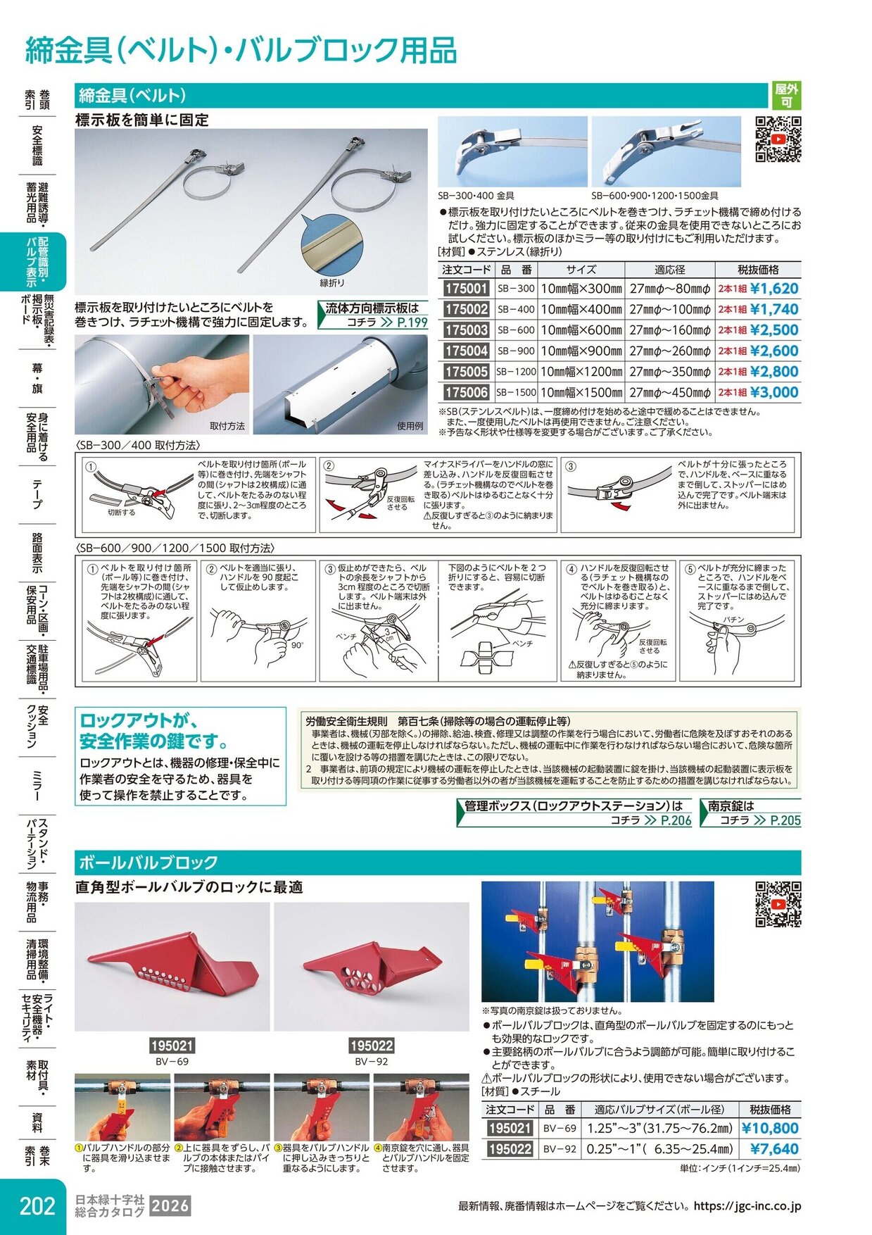 日本緑十字社 安全用品・安全標識総合カタログ 2026 P.202