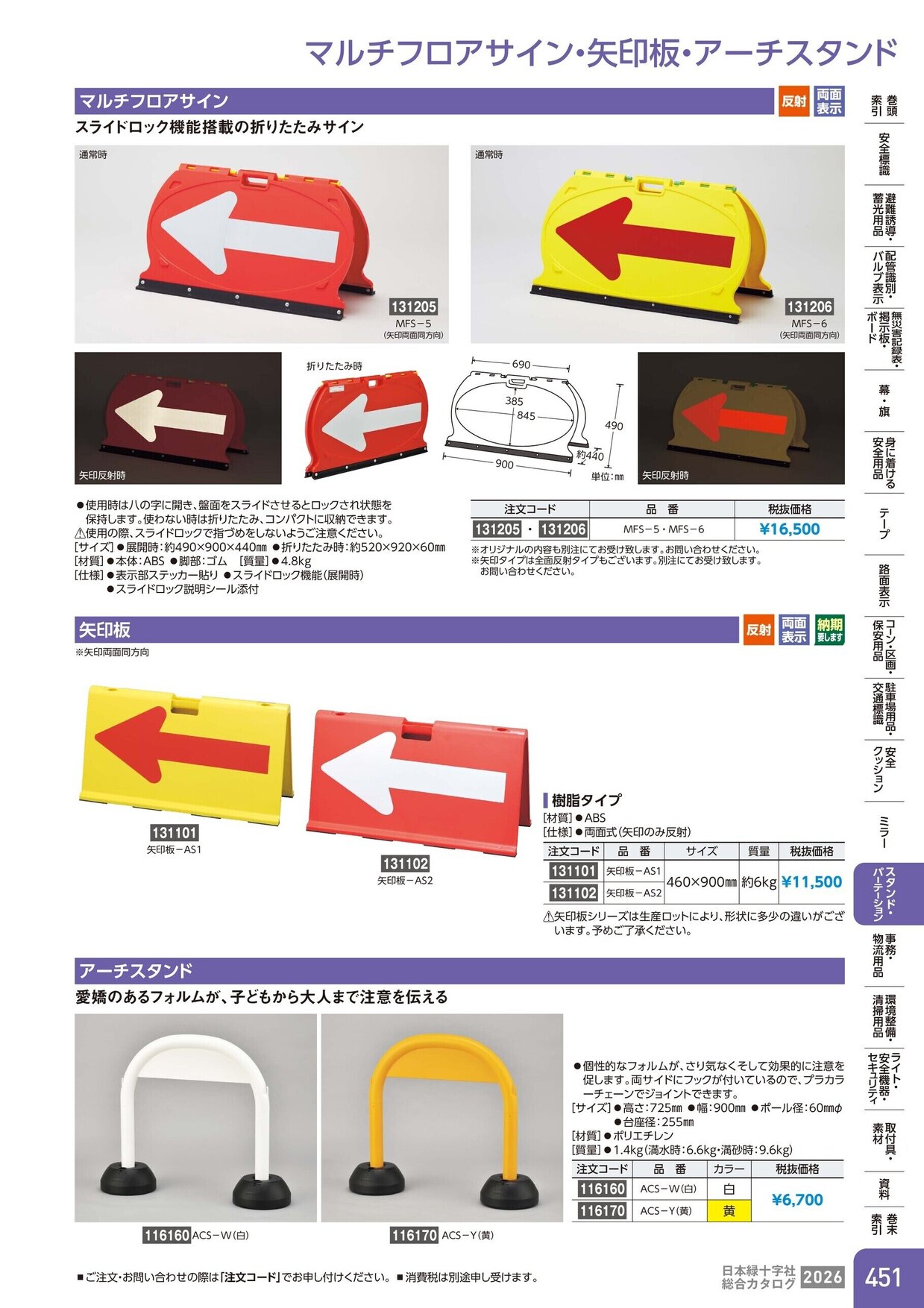 日本緑十字社 安全用品・安全標識総合カタログ 2026 P.451