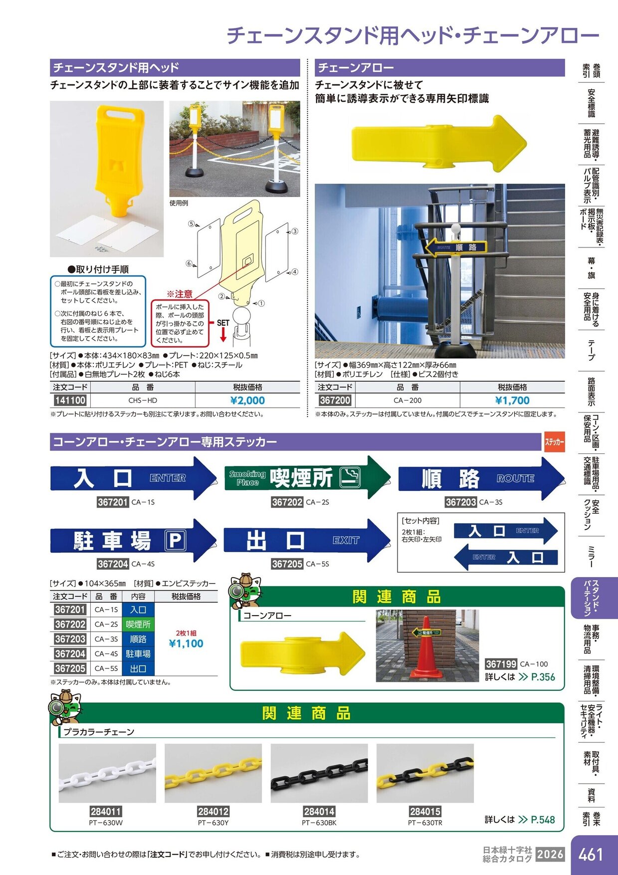 日本緑十字社 安全用品・安全標識総合カタログ 2026 P.461