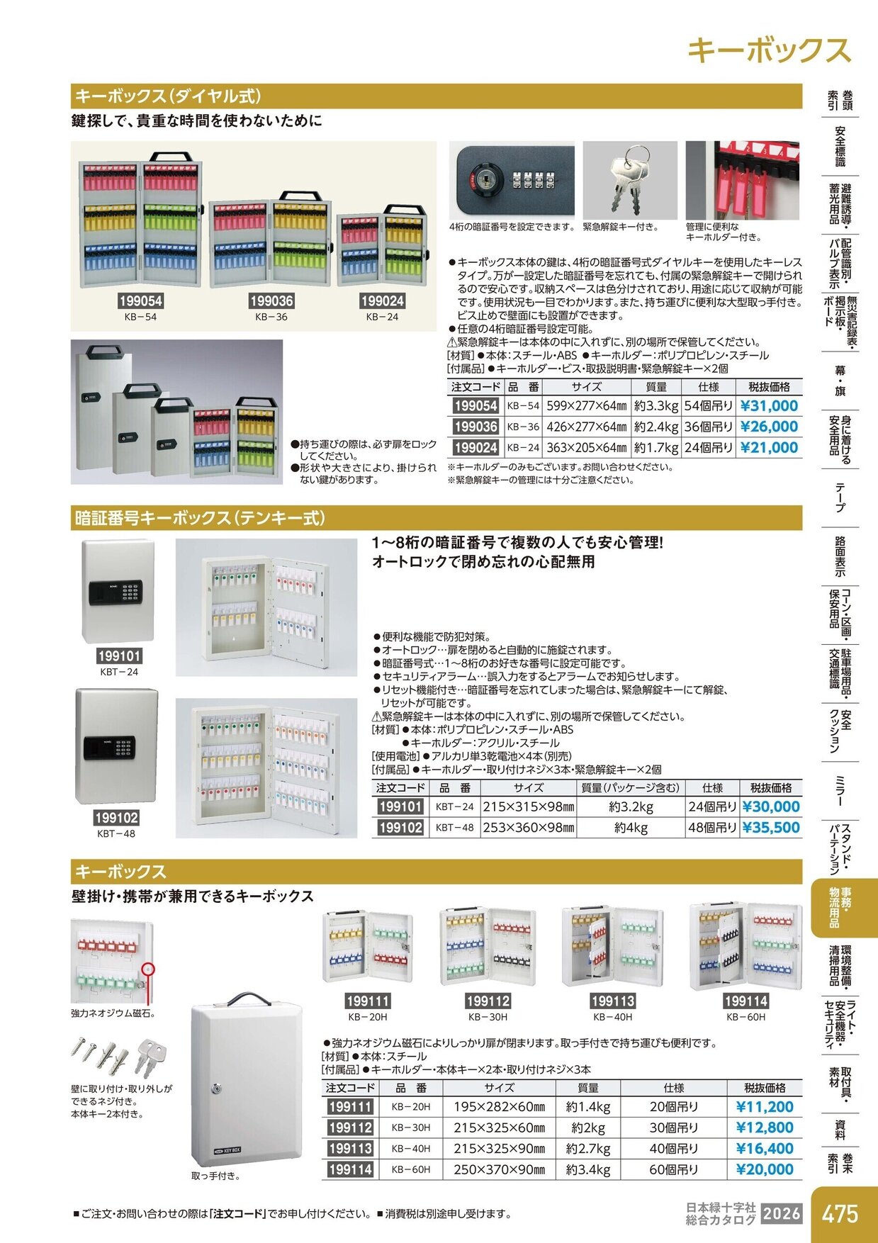 日本緑十字社 安全用品・安全標識総合カタログ 2026 P.475