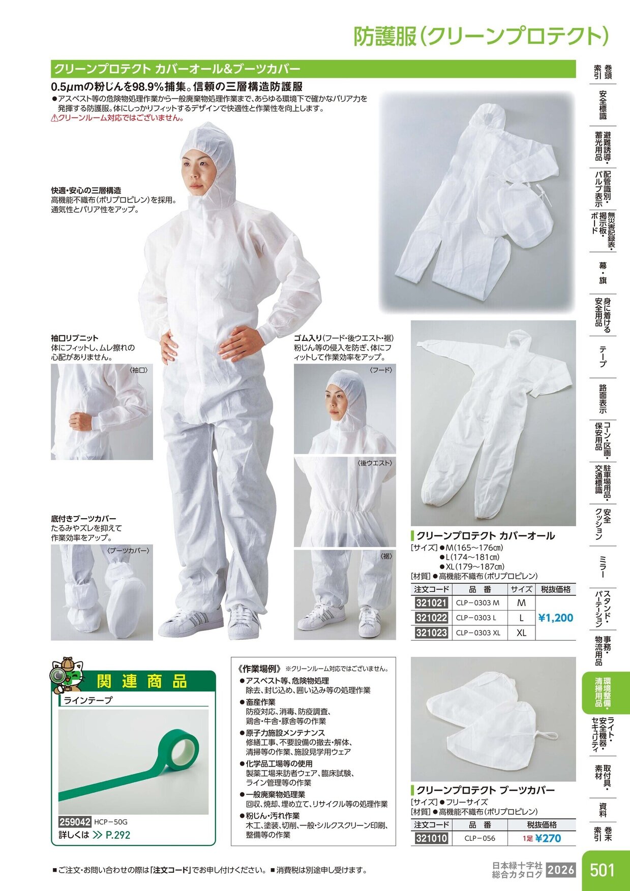 日本緑十字社 安全用品・安全標識総合カタログ 2026 P.501