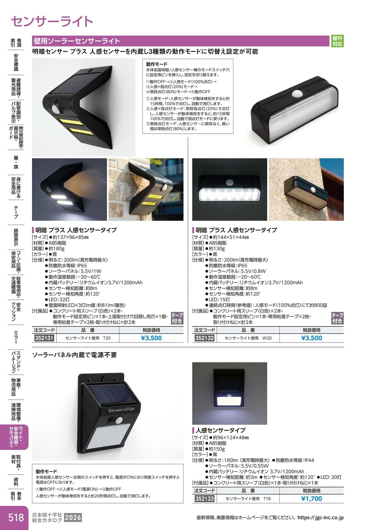 日本緑十字社 安全用品・安全標識総合カタログ 2026 P.518