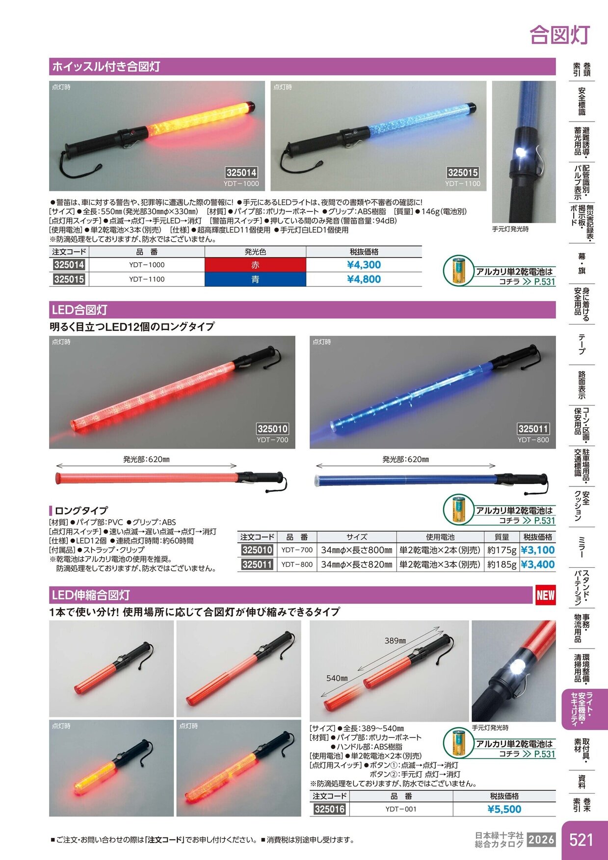 日本緑十字社 安全用品・安全標識総合カタログ 2026 P.521