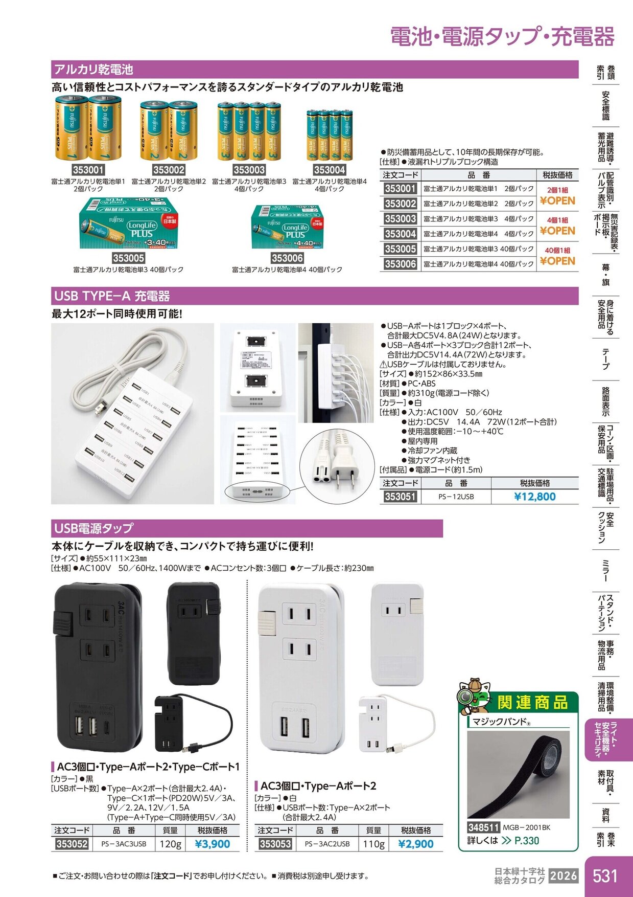 日本緑十字社 安全用品・安全標識総合カタログ 2026 P.531