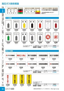 日本緑十字社 安全用品・安全標識総合カタログ 2026 P.64 - 安全標識／高圧ガス関係標識