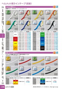 日本緑十字社 安全用品・安全標識総合カタログ 2026 P.318 - テープ／ヘルメット用ラインテープ(反射)