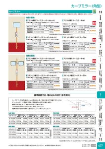 日本緑十字社 安全用品・安全標識総合カタログ 2026 P.437 - ミラー／カーブミラー(角型)