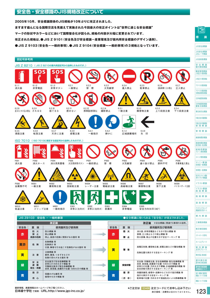 カタログ P.123-標準案内用図記号 (JIS Z )／標準案内用図記号 (JIS Z 8210)