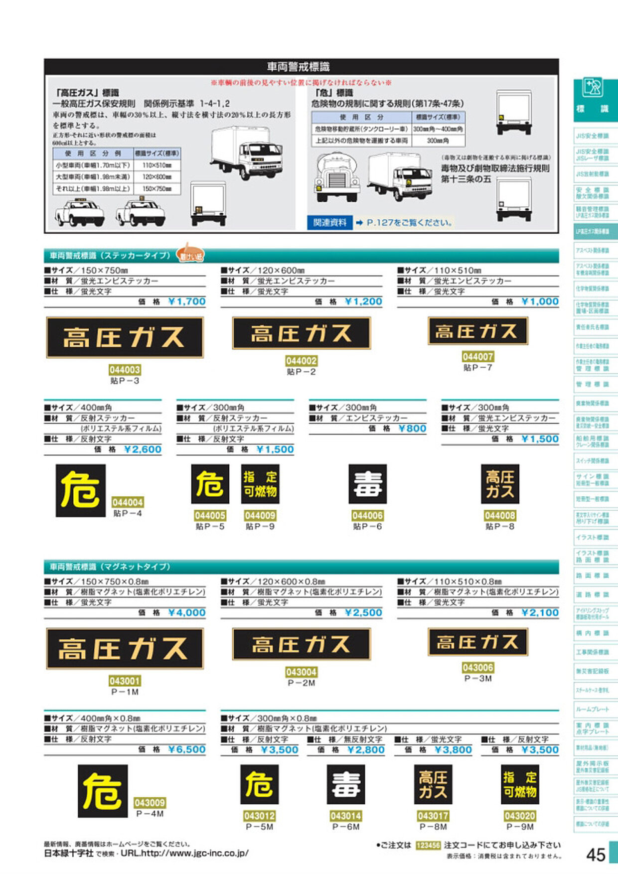 安全用品・安全標識総合カタログ 2019B P.45