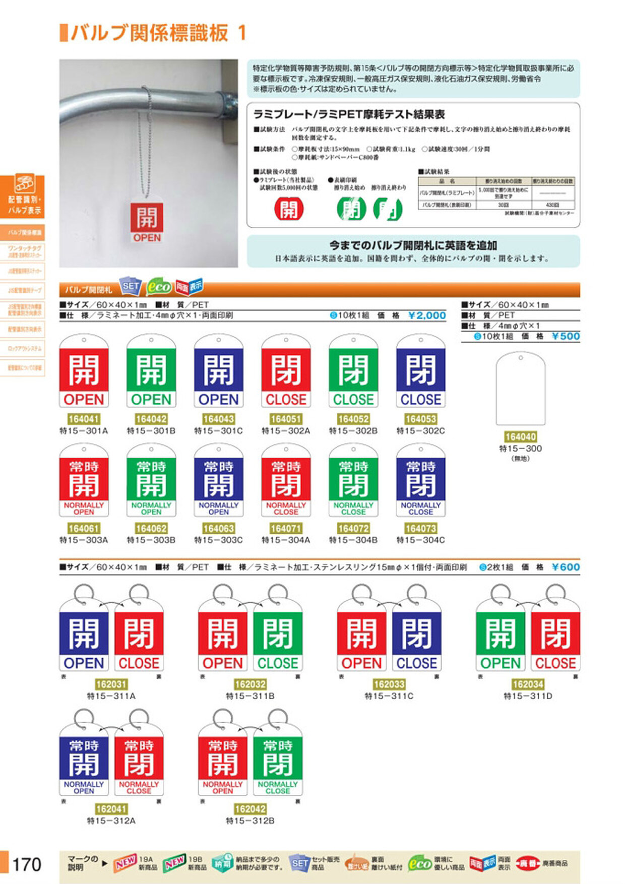 安全用品・安全標識総合カタログ 2019B P.170