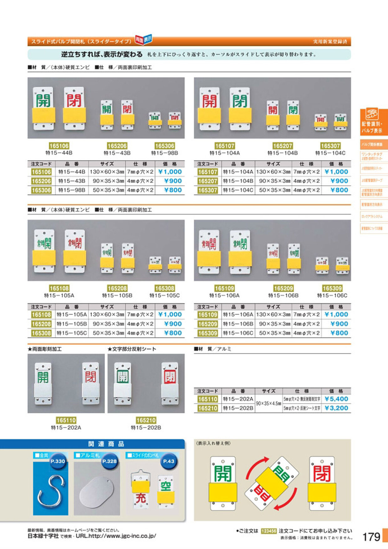 安全用品・安全標識総合カタログ 2019B P.179