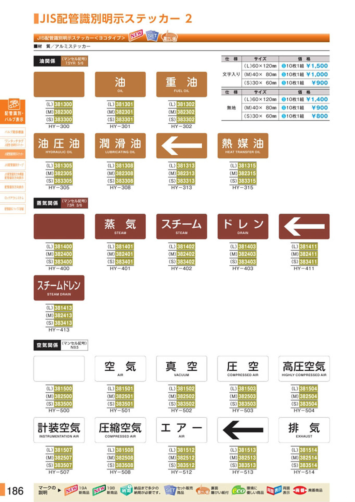 安全用品・安全標識総合カタログ 2019B P.186