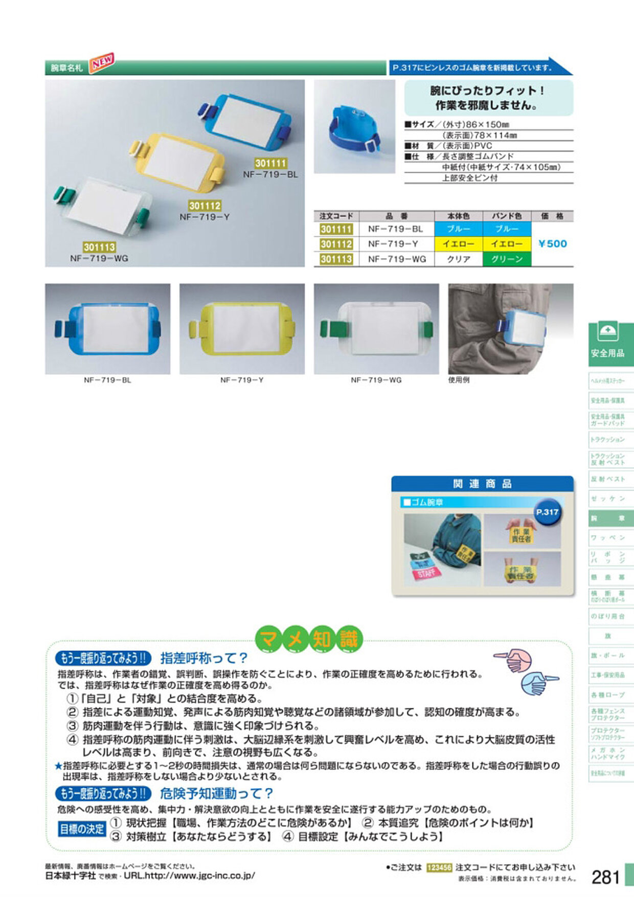 安全用品・安全標識総合カタログ 2019B P.281