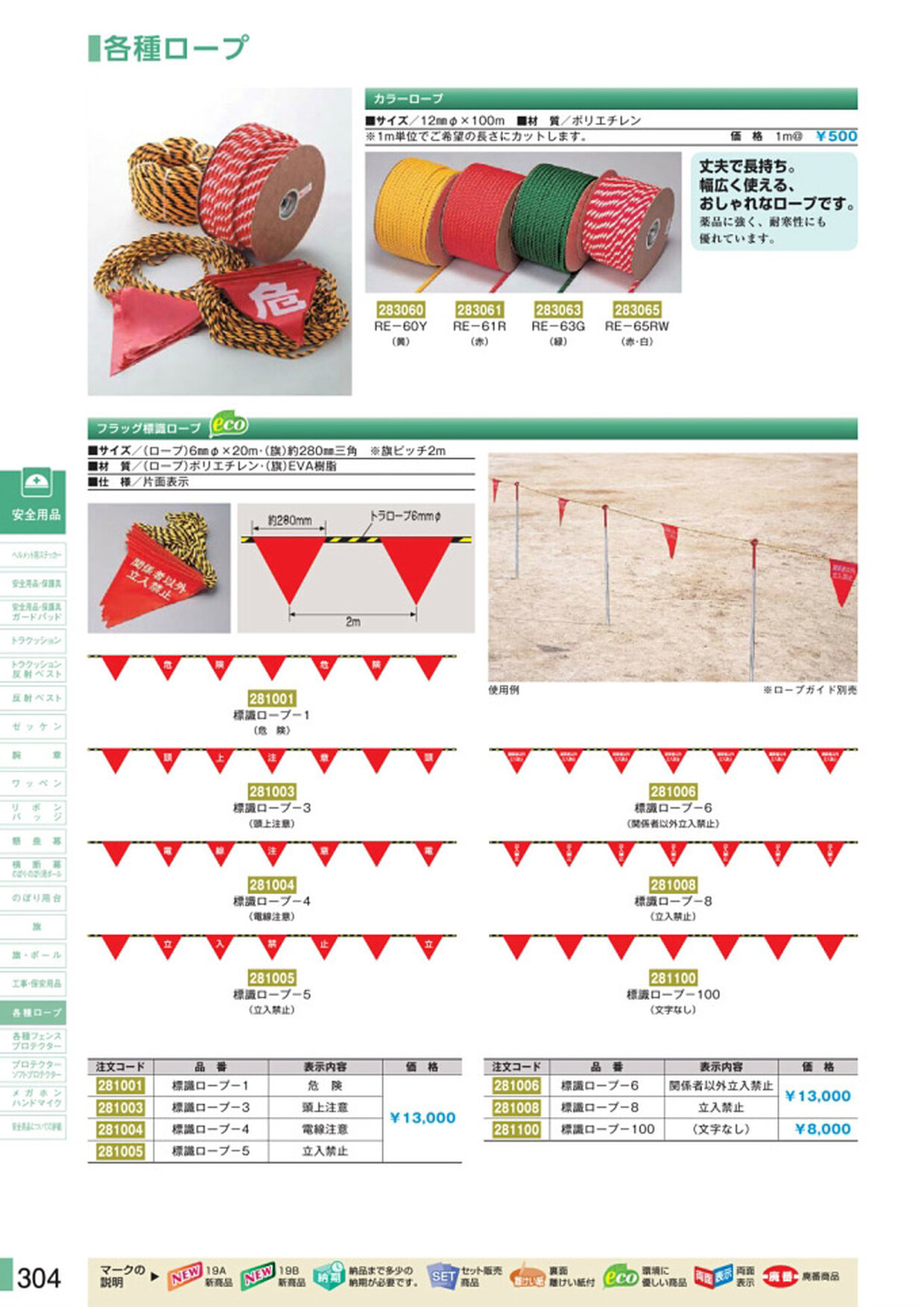 安全用品・安全標識総合カタログ 2019B P.304