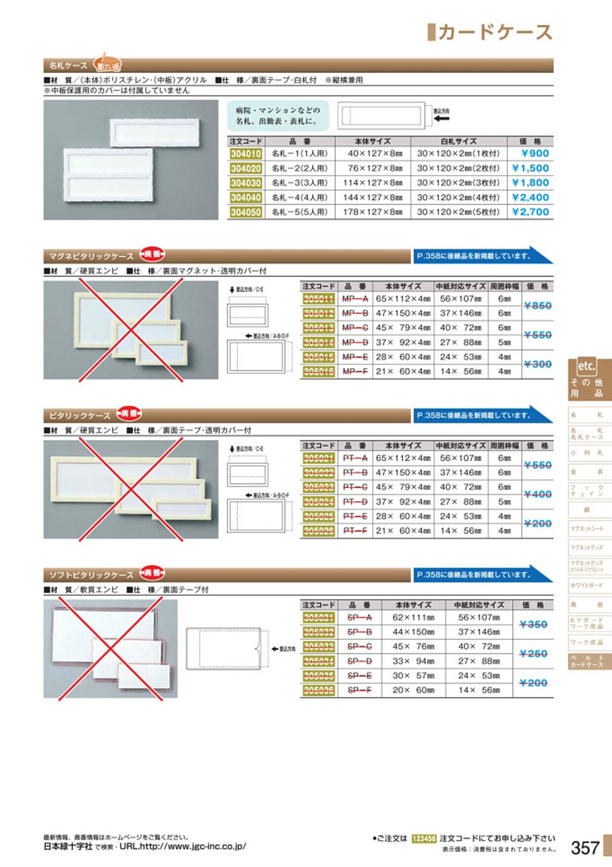 安全用品・安全標識総合カタログ 2019B P.357