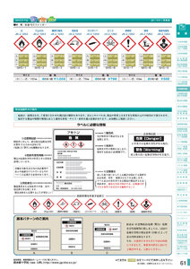 安全用品・安全標識総合カタログ 2019B P.61 - 化学物質関係標識板／化学物質関係標識板 5 (1)
