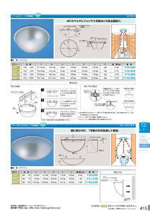 安全用品・安全標識総合カタログ 2019B P.415 - ドーム型ミラー／ドーム型ミラー (1)