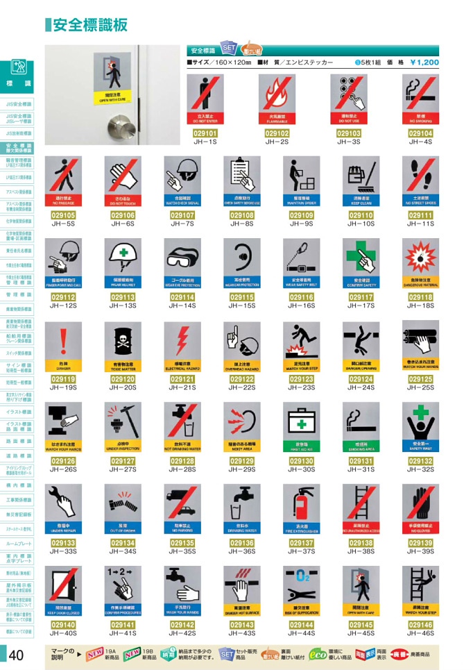 安全用品・安全標識総合カタログ 2019B P.40 - JIS放射能標識板／JIS放射能標識板 (2)