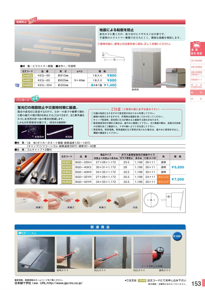安全用品・安全標識総合カタログ 2019B P.153 - 防災／防災 1 (1)