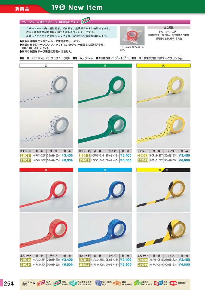 安全用品・安全標識総合カタログ 2019B P.254 - 新商品 New Item／新商品 New Item (3)