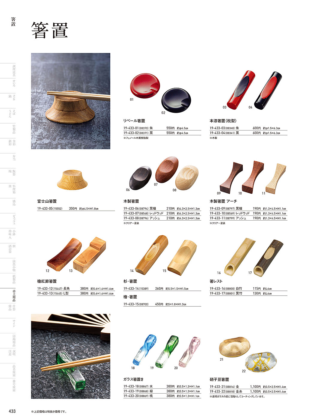 カタログ P.433-卓上用品／卓上用品