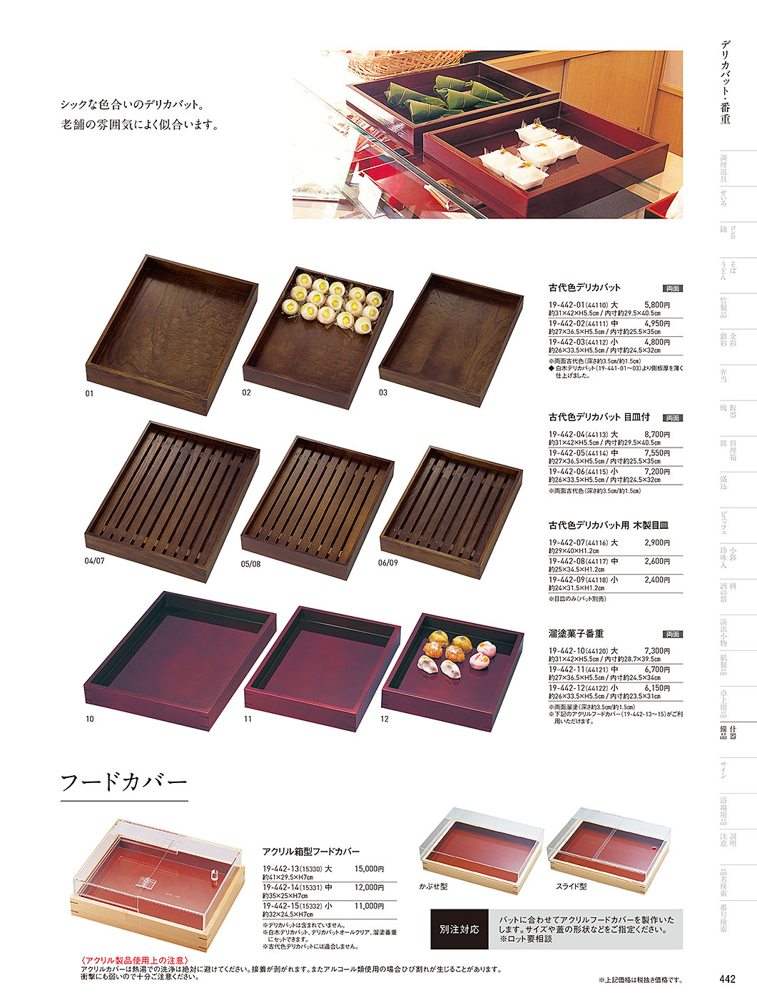 カタログ P.442-陳列備品／陳列備品