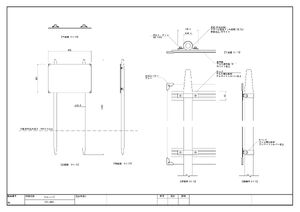 コンクリ基礎不要 打込杭サイン コンパス W900×H600 (KCO-9060) 製品資料を見る