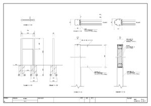 ローコスト2本脚看板 インフォメックス VA-5 (表示面W600×H600) R支柱 製品資料を見る